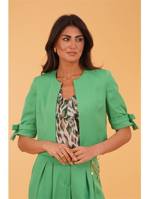 Bolerino in crepe GM by Gai Mattiolo | GM3725VERDE